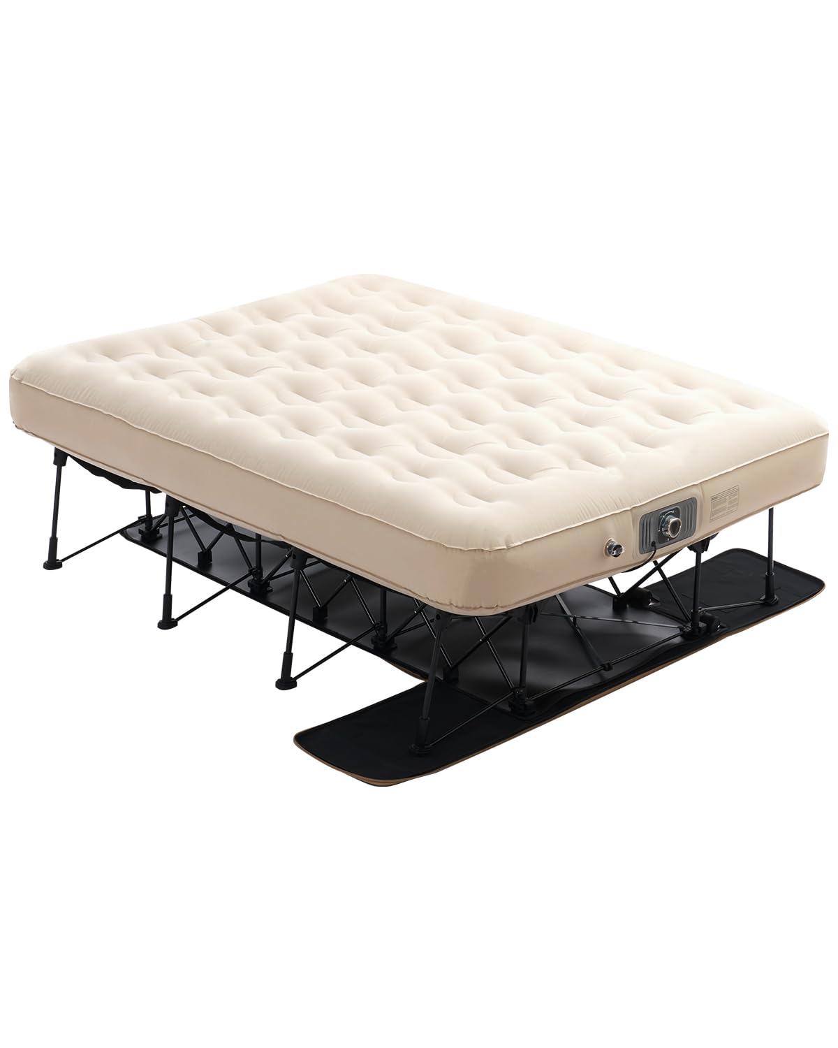 VEVOR Queen Air Mattress with Frame & Built-in Pump – 272kg Load, Ideal for Camping, Travel & Guest Use (197x153x63cm)