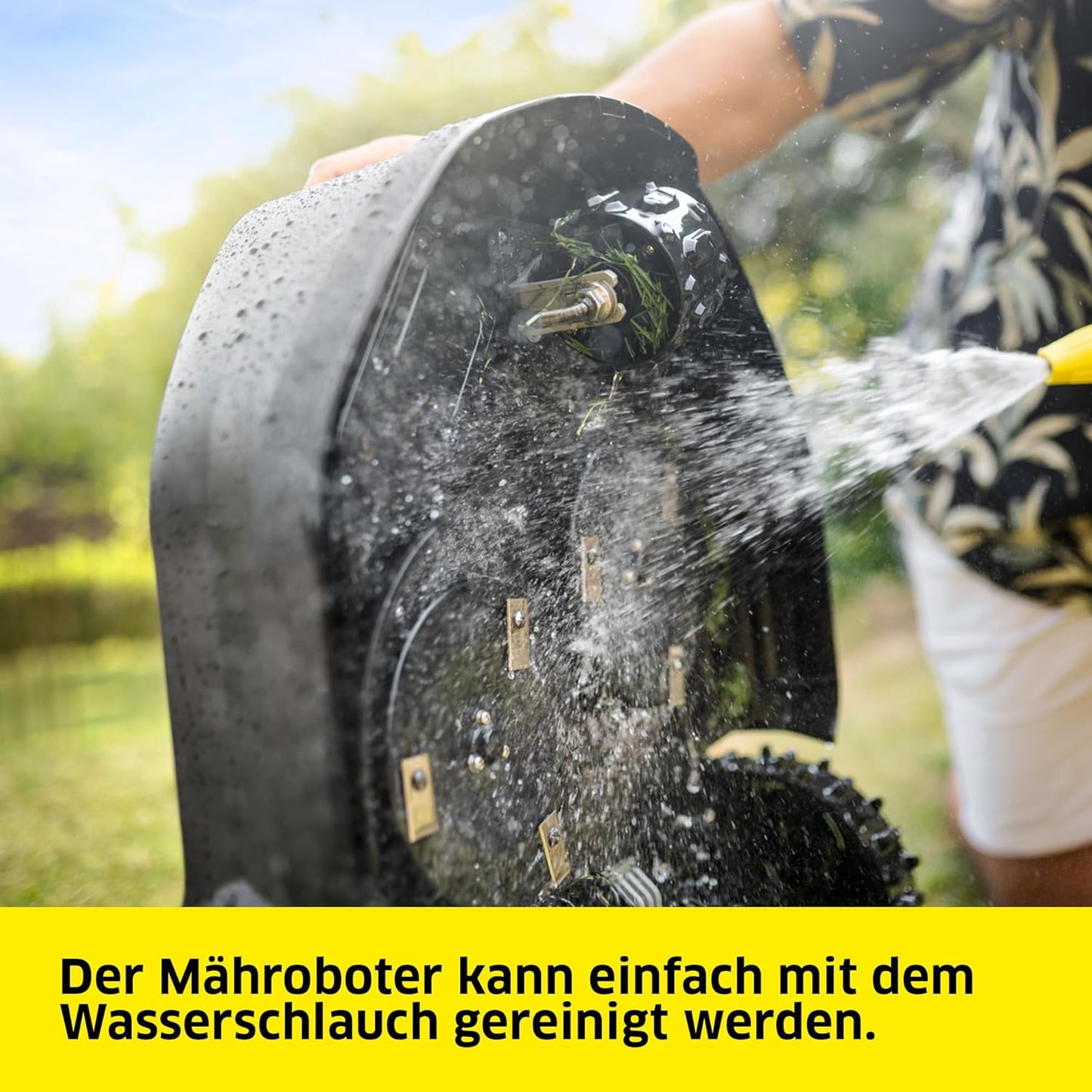 Kärcher Mähroboter RCX 6, ohne Begrenzungskabel, Flächenleistung: 3.000 m², Paralleles Bahnenfahren, bis zu 70% Steigung, rasenschonende Traktion, Allrad-Antrieb, Igelerkennung, GPS + RTK + Kamera