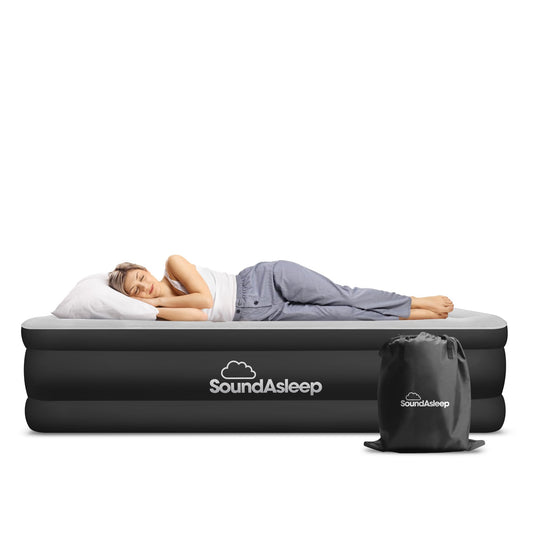 SoundAsleep Dream Series Twin XL Air Mattress with ComfortCoil Tech & High-Capacity Pump – Raised, Portable, Adjustable