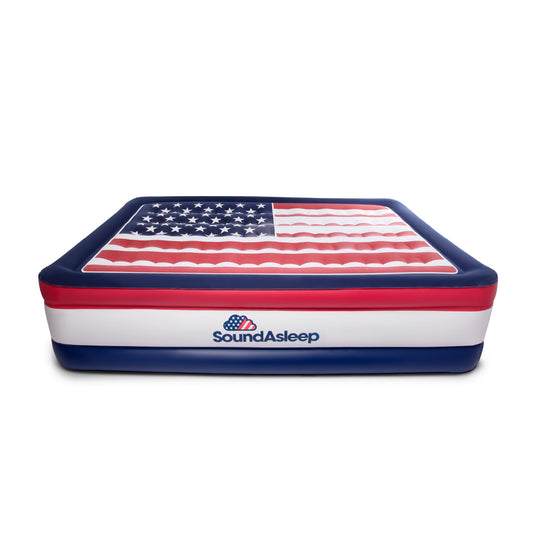 SoundAsleep Dream Series Queen Air Mattress with ComfortCoil Tech & Built-in Pump – Raised, Adjustable, Portable Bed