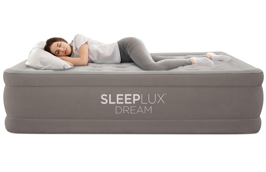 SLEEPLUX Dream AlwayzAire Queen Air Mattress with Built-in Pump – 50.8 cm Raised Bed for Home & Guests