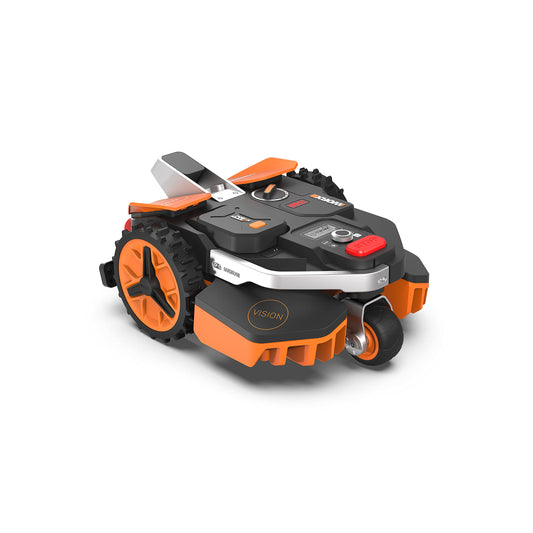 WORX Landroid Vision M550 WR205E - Mähroboter ohne Begrenzungskabel für Gärten bis 550m², AI Rasenmäher Roboter (WLAN & Bluetooth, aktive Hindernisvermeidung mit KI-Technologie, Igelschutz)