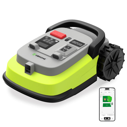 UBHOME M10 Mähroboter ohne Begrenzungskabel, Vision+RTK Fusion-Mapping,Smart-Navigation, Garten bis 1000m², Hindernisvermeidung, App-Steuerung,55% Steigung