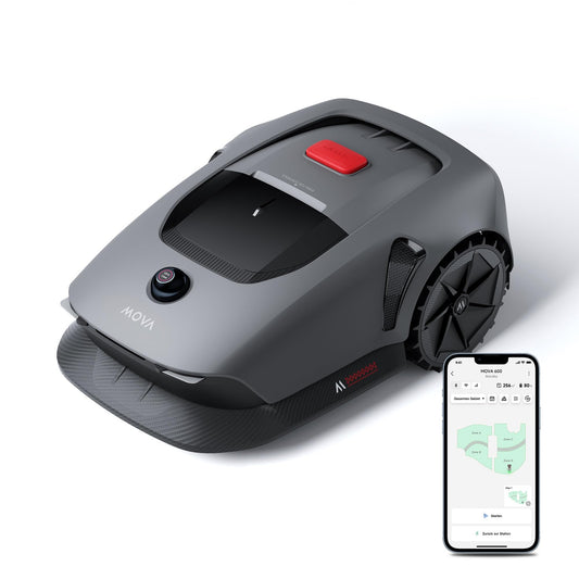 MOVA 600 Kit, Rasenmäher Roboter mit 81x Ersatzmesser,3D-LiDAR Mähroboter ohne Begrenzungskabel & genaue Kartierung bis 800 m², Smarte Hindernisvermeidung, App-Steuerung, U-förmiges Schneiden