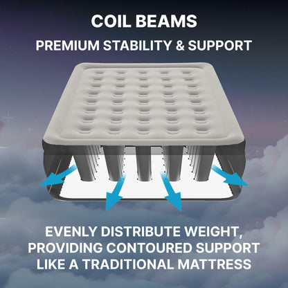 SLEEPLUX Dream AlwayzAire Queen Air Mattress with Built-in Pump – 50.8 cm Raised Bed for Home & Guests