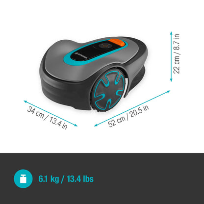 Gardena Mähroboter SILENO minimo 250 m²: intelligenter Rasenmäher mit optimaler Konnektivität, mit Gardena Bluetooth App programmierbar, DE-Version (15201-20)
