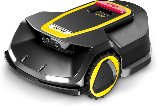 Kärcher Mähroboter RCX 6, ohne Begrenzungskabel, Flächenleistung: 3.000 m², Paralleles Bahnenfahren, bis zu 70% Steigung, rasenschonende Traktion, Allrad-Antrieb, Igelerkennung, GPS + RTK + Kamera
