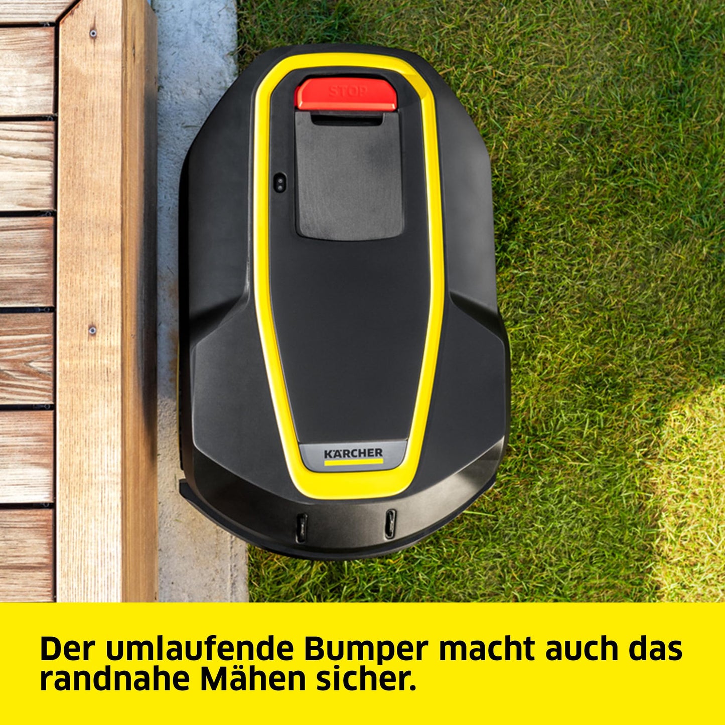 Kärcher Mähroboter RCX 4, ohne Begrenzungskabel, Flächenleistung: 1.500 m², Paralleles Bahnenfahren, bis zu 60% Steigung, rasenschonende Traktion, Allrad-Antrieb, Igelerkennung, GPS + RTK + Kamera