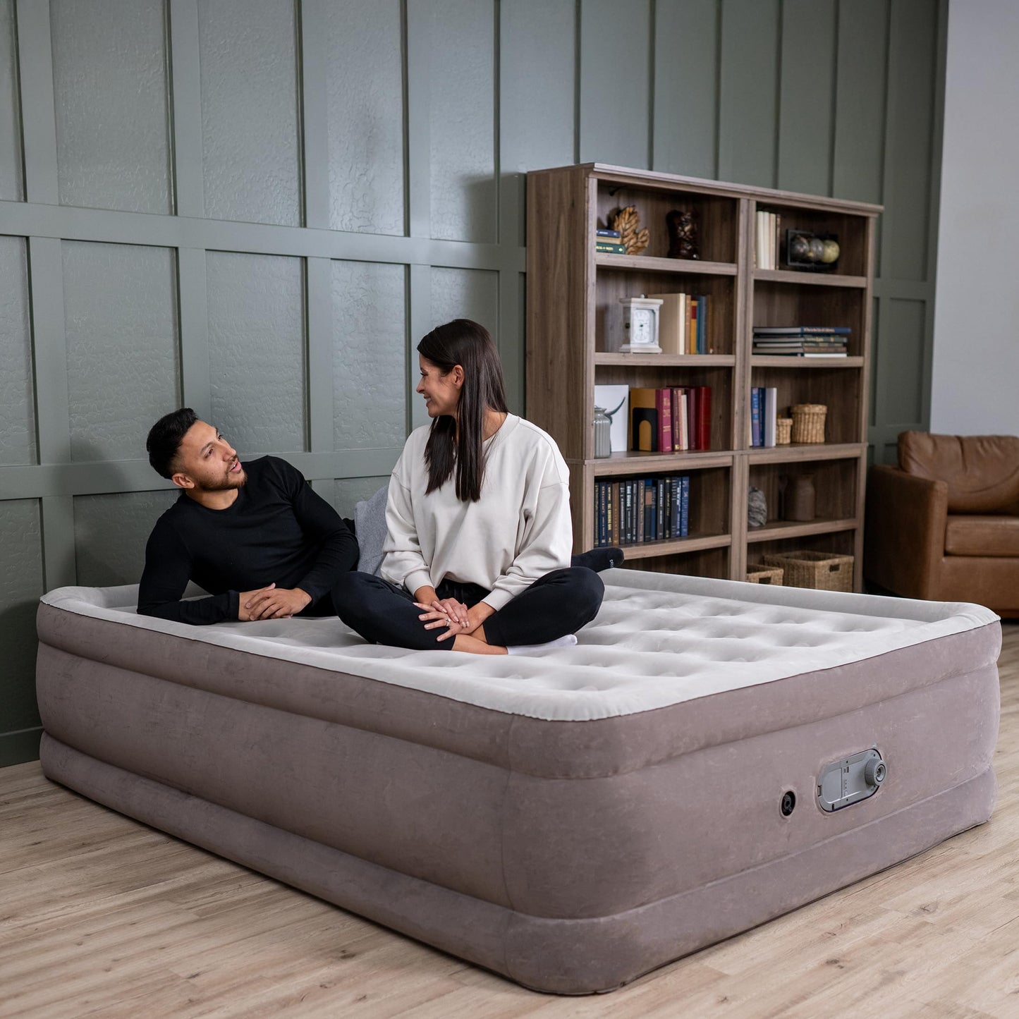 SLEEPLUX Dream AlwayzAire Queen Air Mattress with Built-in Pump – 50.8 cm Raised Bed for Home & Guests