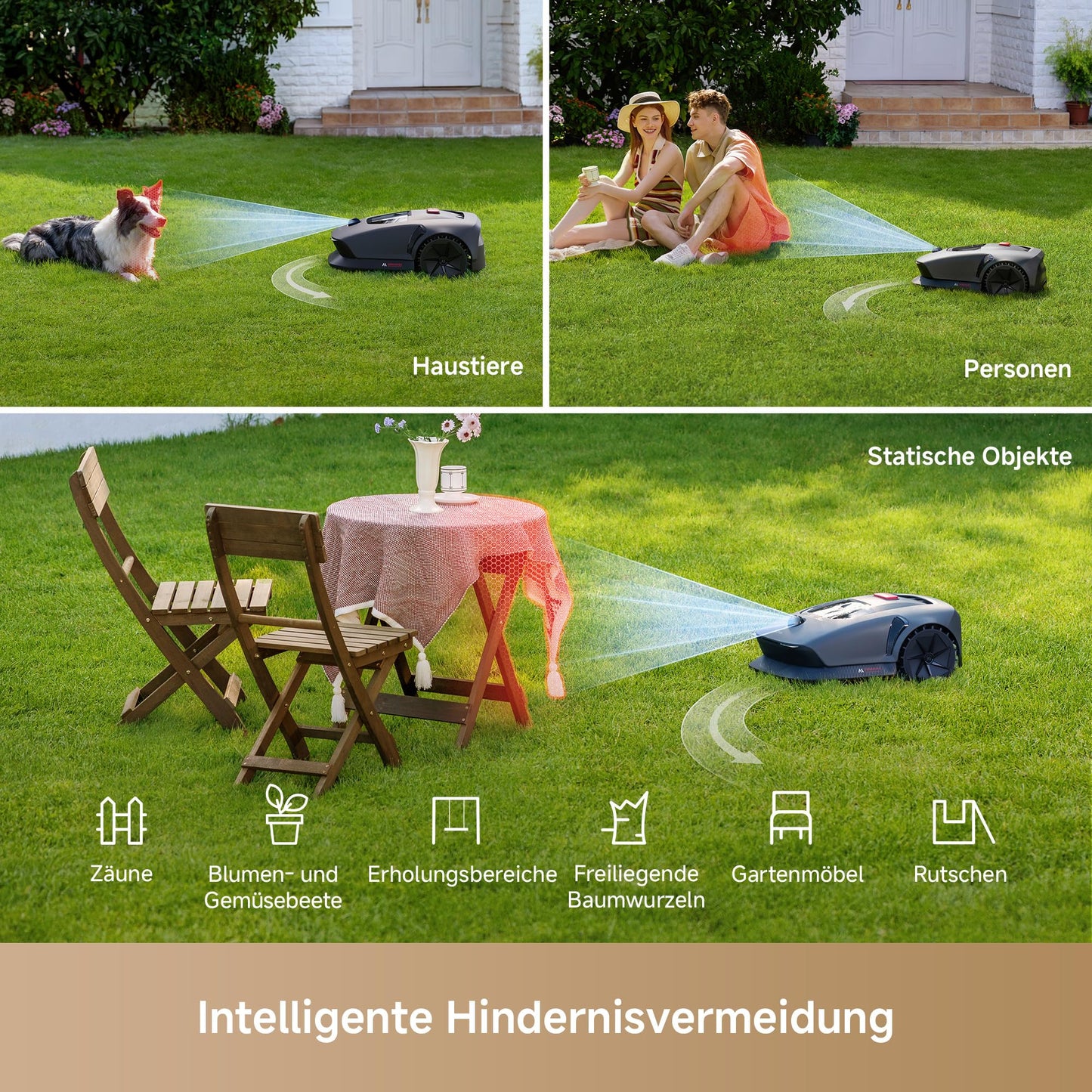 MOVA 600 Kit, Rasenmäher Roboter mit 81x Ersatzmesser,3D-LiDAR Mähroboter ohne Begrenzungskabel & genaue Kartierung bis 800 m², Smarte Hindernisvermeidung, App-Steuerung, U-förmiges Schneiden